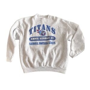 RARE Tennessee Titans EDDIE GEORGE Tultex NFL Crew Neck Sweatshirt Size XL VTG‎